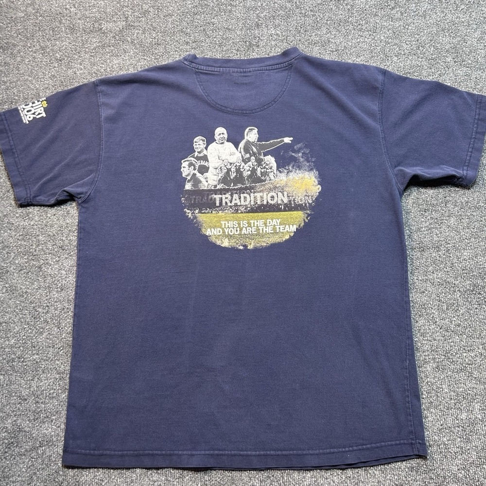 Notre Dame T- Shirt Mens XL Blue Crew Neck Short Sleeve Football NCAA Vintage - Picture 4 of 9